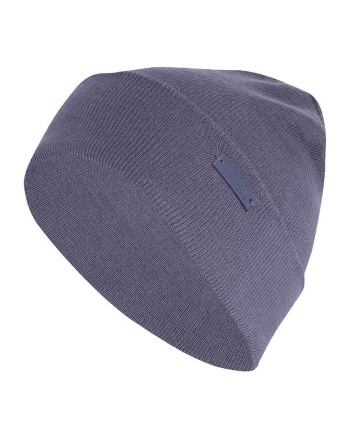 Caciula tricotata unisex cu logo metalic, Albastru prafuit