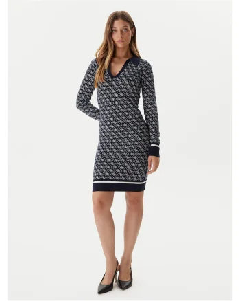 Rochie tricotata de dama  fabricata din material de calitadwqfe, Bleumarin