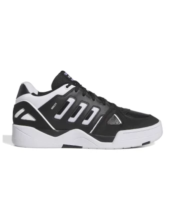Pantofi sport de piele ecologica Mid City, Alb/Negru