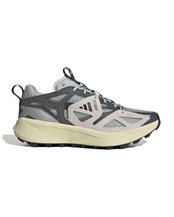 Pantofi sport wedge cu garnituri de piele intoarsa Kantai, Alb fildes/Gri