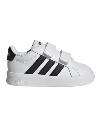 Pantofi sport Grand Court 3.0 de piele ecologica cu benzi velcro, Alb