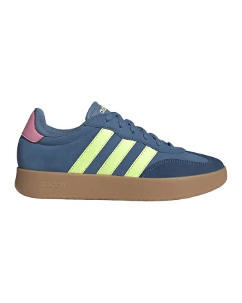 Pantofi sport Barreda din piele intoarsa cu insertii din material sintetic, Albastru inchis/Roz deschis/Verde fistic
