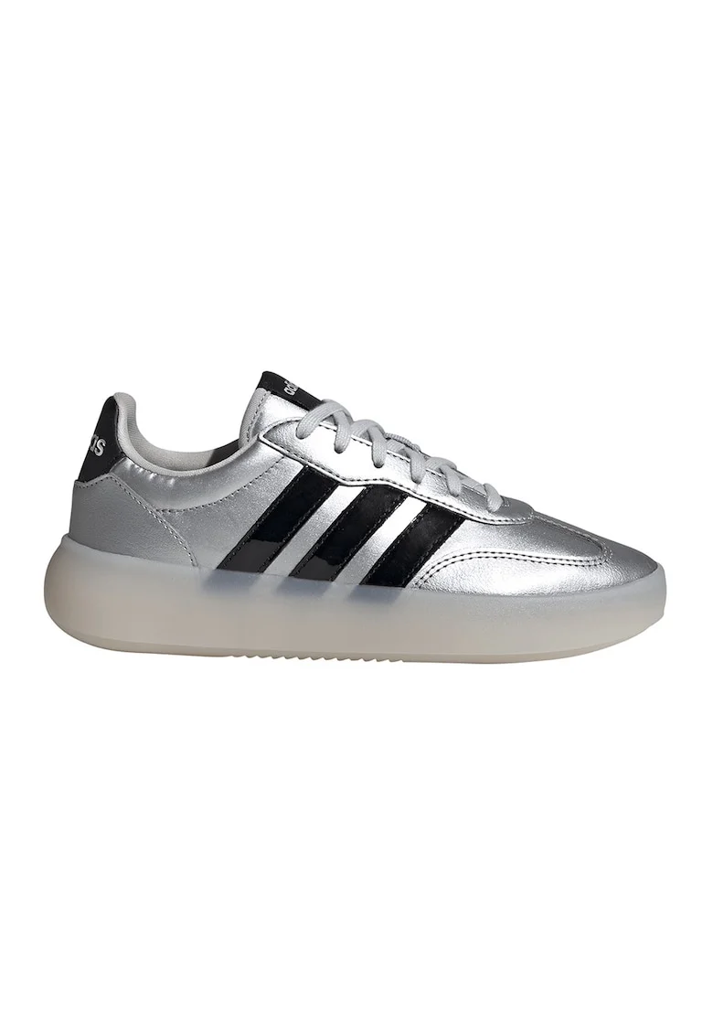 Pantofi sport Barreda Decode J din piele ecologica cu aspect metalizat, Alb/Argintiu