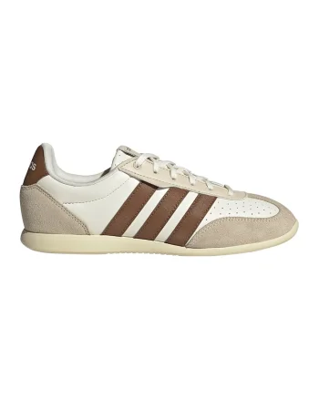 Pantofi sport Barred low-cut din piele, Maro/Alb murdar