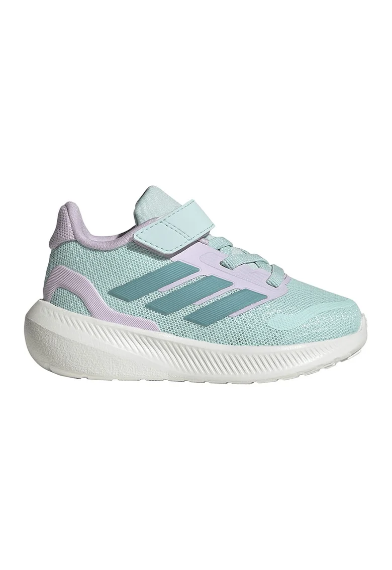 Pantofi sport Run Falcon 5 din material textil cu velcro, Violet prafuit/Verde persan/Verde menta