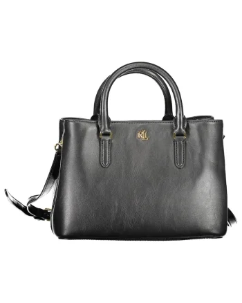 Geanta Dama de mana din 100% piele naturala, Negru, 27 X 22 X 13