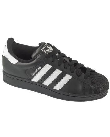 Tenisi  Superstar II, piele naturala, negru, Negru