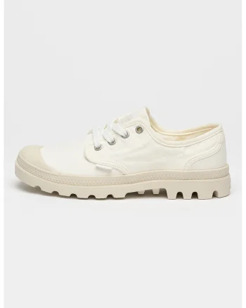 Tenisi canvas low-cut Pampa Oxford, Alb