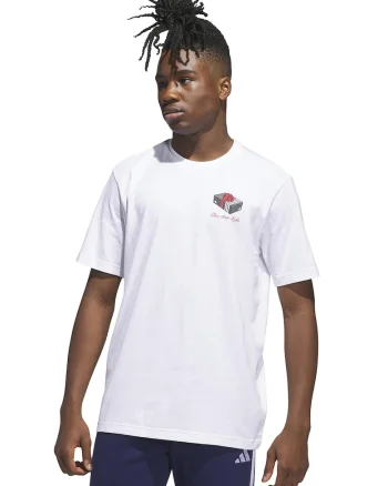 Tricou de bumbac cu decolteu la baza gatului, Alb optic