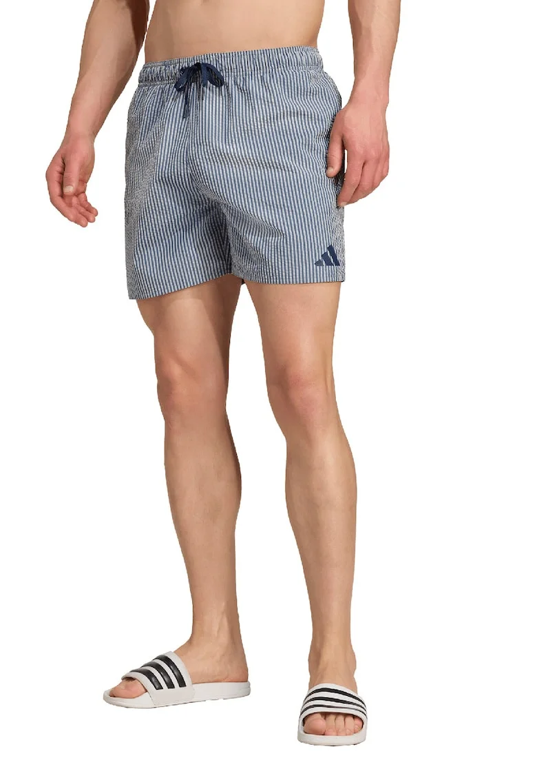 Pantaloni scurti de baie cu model, Albastru pastel/Alb murdar