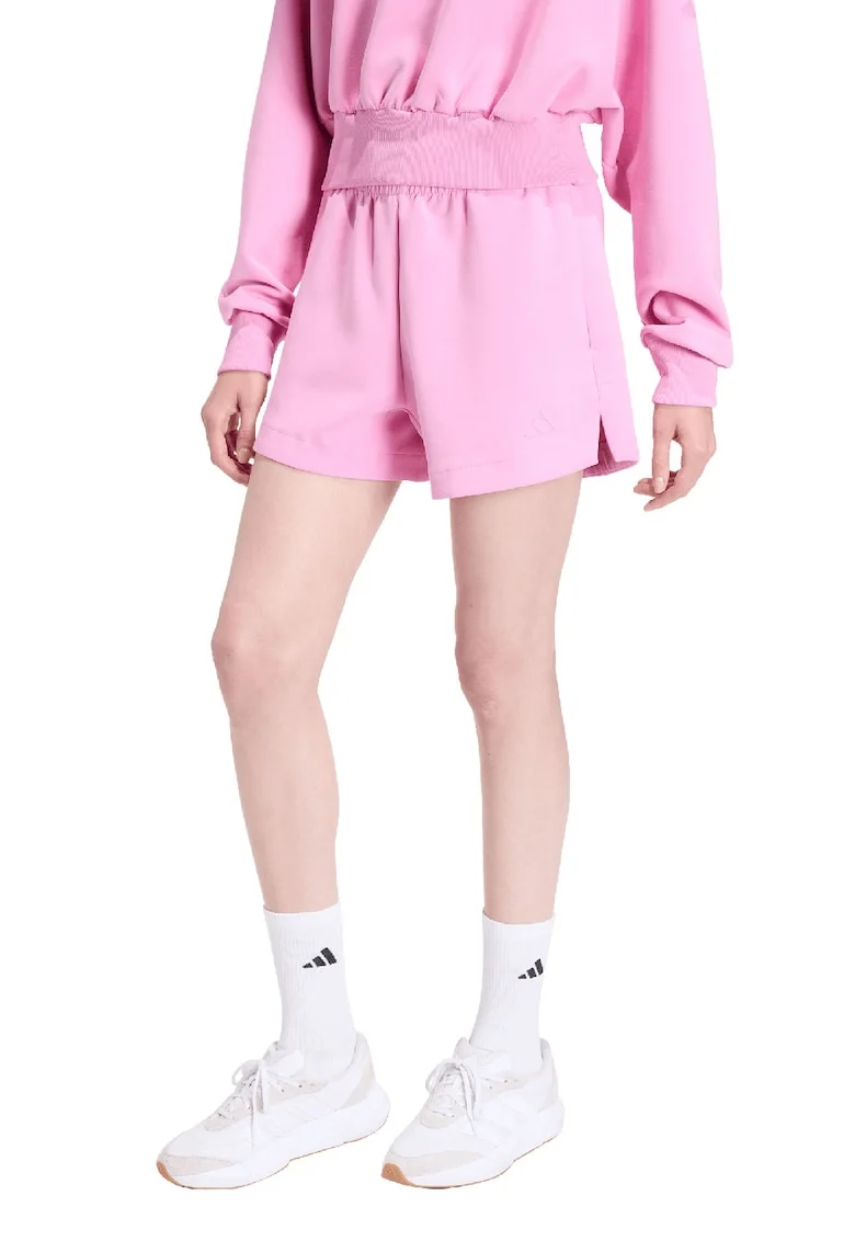 Pantaloni scurti relaxed-fit Soft Lux, Roz deschis/Alb murdar
