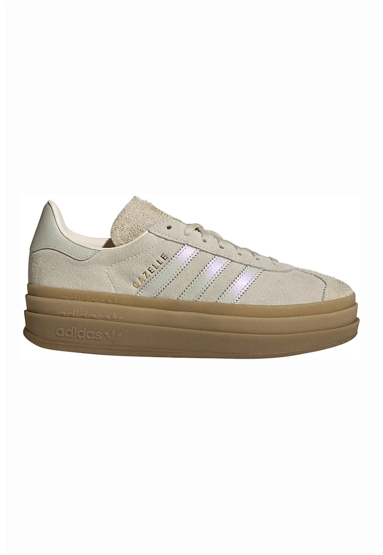 Pantofi sport Gazelle Bold din piele intoarsa, Alb murdar/Bej deschis