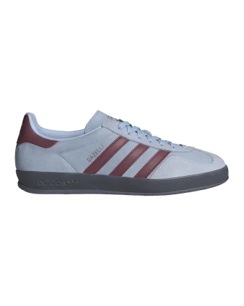 Pantofi sport Gazelle Indoor de piele intoarsa cu logo, Rosu/Albastru pastel/Negru
