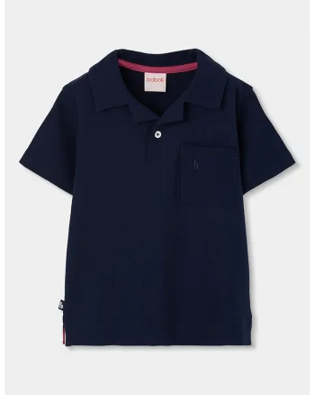 Tricou polo din bumbac, Albastru ultramarin