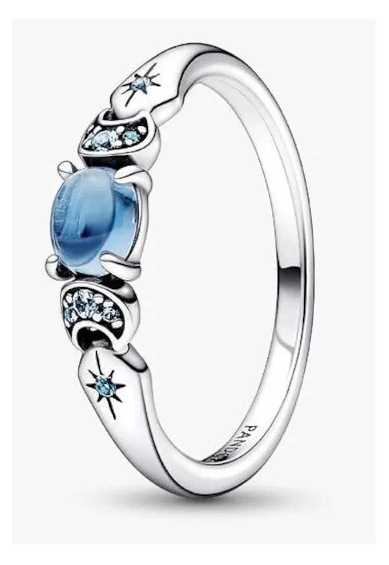 Inel  din argint 925 cu cristale albastre, colectie Disney x Pandora, dimensiune