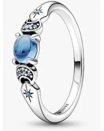 Inel  din argint 925 cu cristale albastre, colectie Disney x Pandora, dimensiune