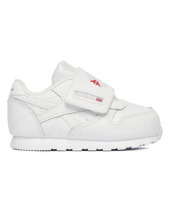 Pantofi  piele naturala, alb, inchidere Velcro