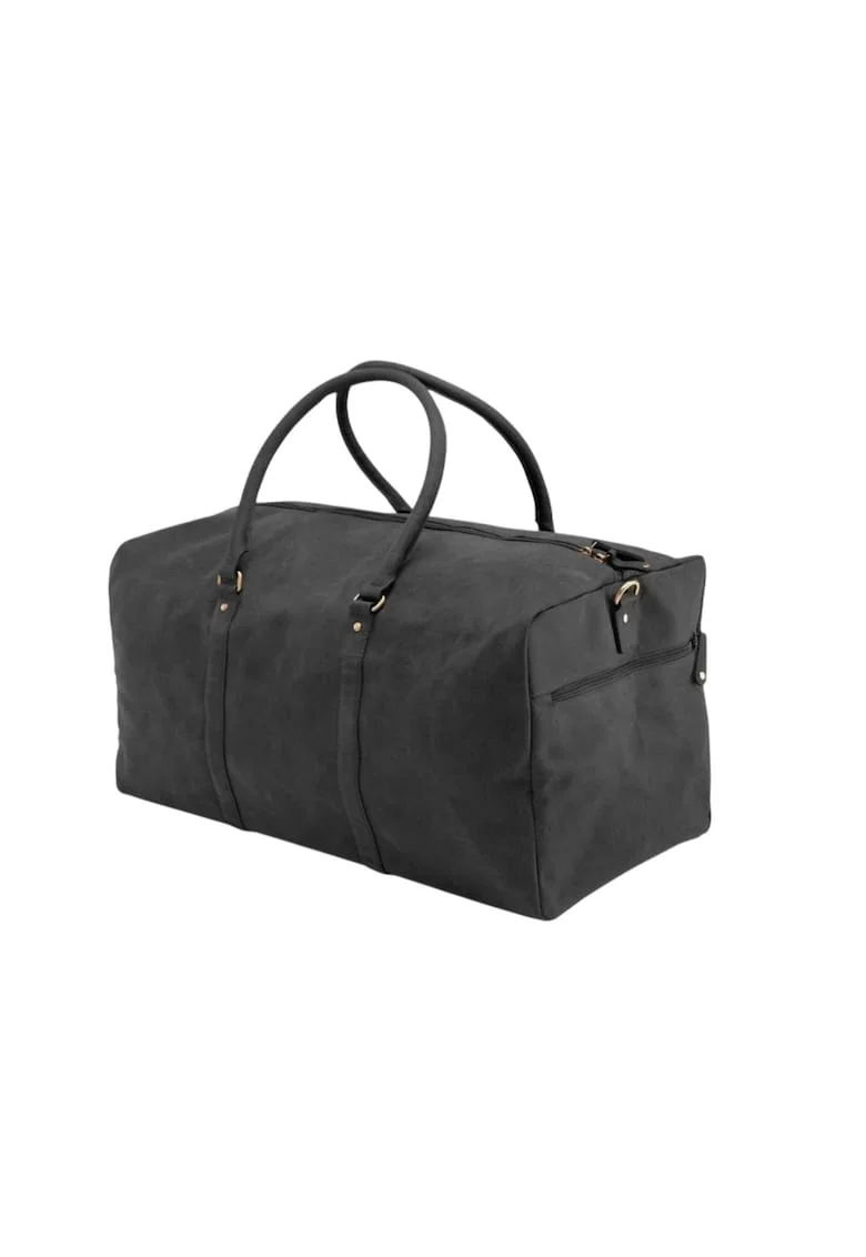 Geanta duffle din piele naturala cu bareta detasabila, 28.5x60x26 cm