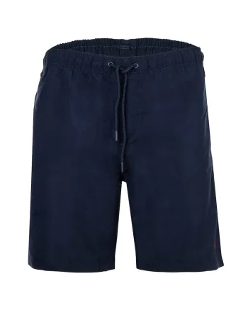 Pantaloni scurti de baie cu talie ajustabila, Albastru inchis