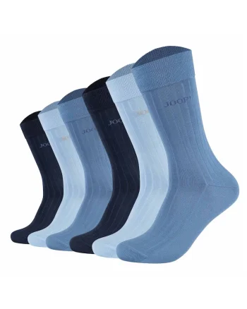 . Set de sosete cu model unisex Premium Essential - 6 perechi, Albastru