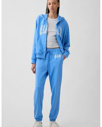 Pantaloni de trening cu snur de ajustare in talie, Albastru glaciar