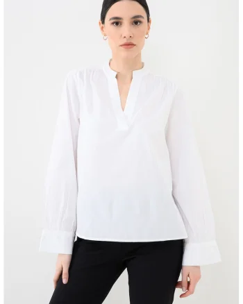 Bluza lejera din bumbac organic, Alb optic