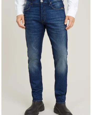 Blugi slim fit 3301, Albastru inchis