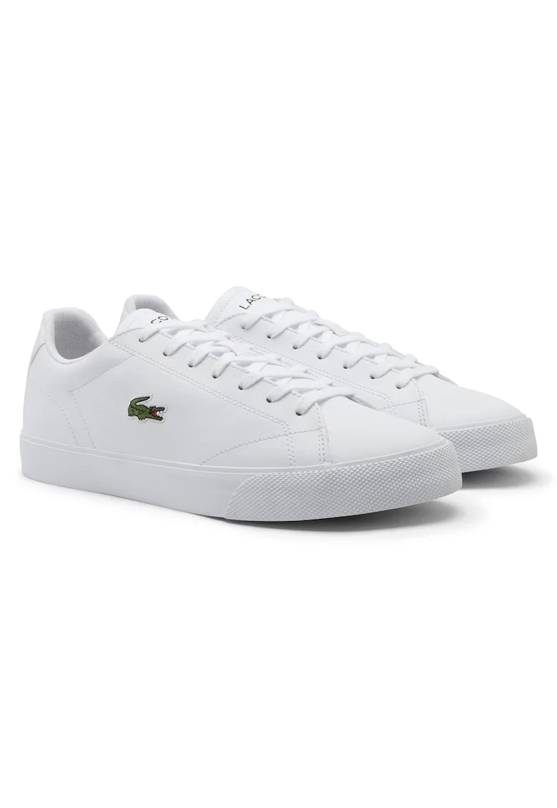 Pantofi sport din piele cu garnituri din material sintetic, Alb