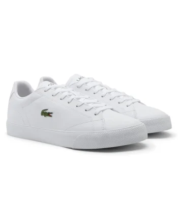 Pantofi sport din piele cu garnituri din material sintetic, Alb