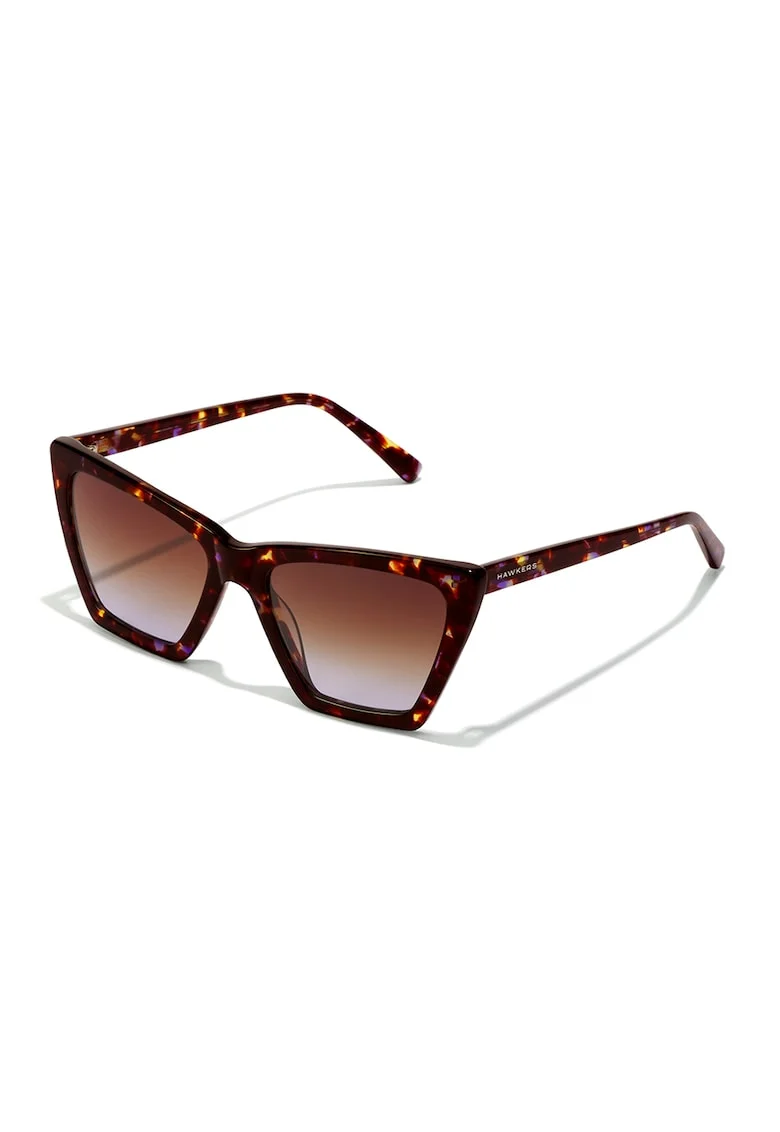 Ochelari de soare cat-eye unisex Flush, Maro inchis/Portocaliu stins/Ametist