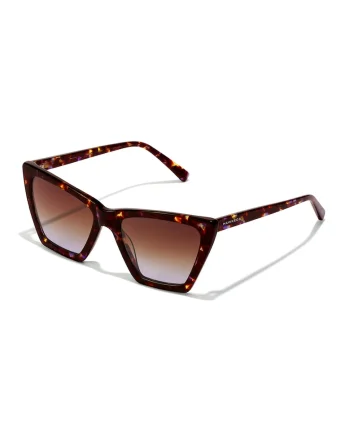 Ochelari de soare cat-eye unisex Flush, Maro inchis/Portocaliu stins/Ametist