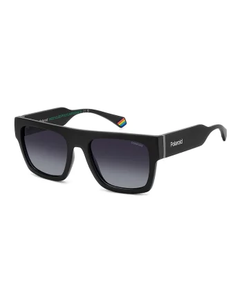 Ochelari de soare patrati unisex cu lentile polarizate, Negru