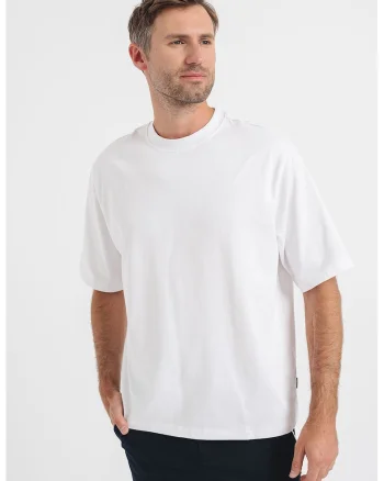 Tricou lejer de bumbac, Alb