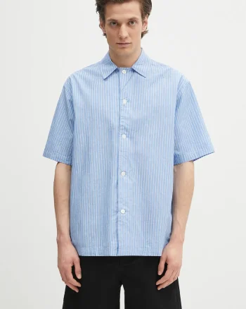 Norse Projects cămașă din bumbac Mads Poplin Stripe SS