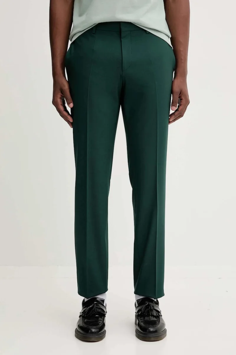 HUGO pantaloni din amestec de lână Getlin232X
