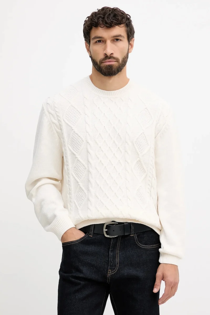 Armani Exchange pulover din amestec de lână