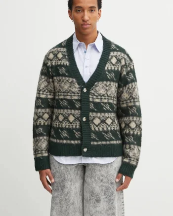 Daily Paper cardigan din amestec de lână Pattern Check