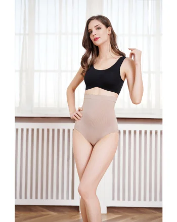 Chilot Modelator Erika cu talie inalta (tip burtiera) bej