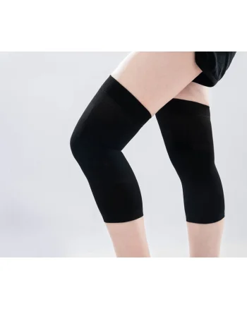 Orteza genunchi compresiva neagra 15 - 21 mmHg