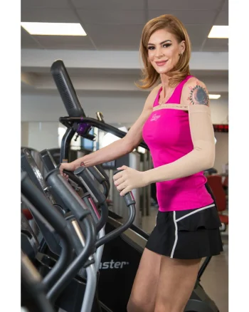 Maneca de compresie bej pentru mana stanga 15-21 mmHg