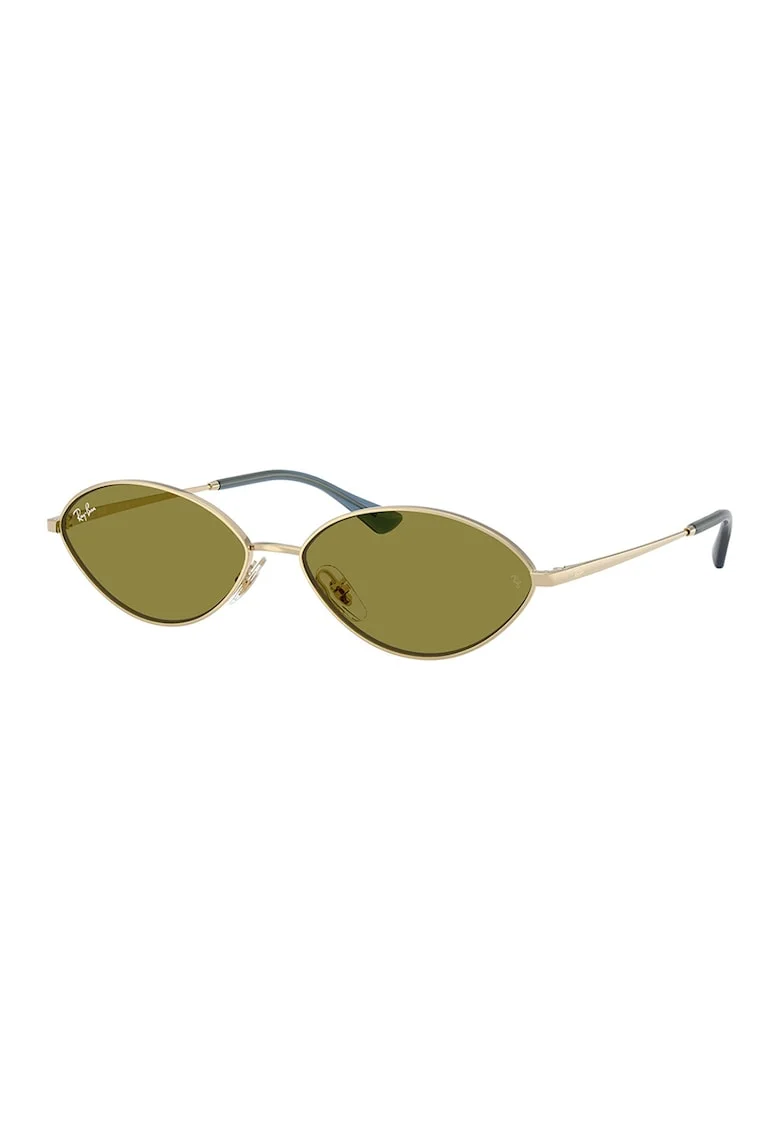 Ochelari de soare ovali unisex Kai, Auriu/Albastru prafuit