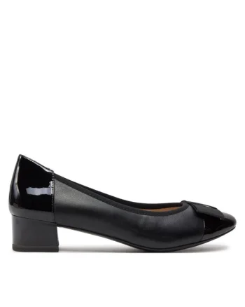 Pantofi dama,  303662202375, Piele naturala, Negru