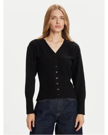 Cardigan dama  negru, pulover tricotat