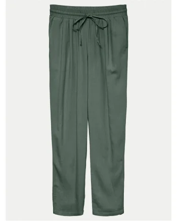 Pantaloni dama,  verde, viscoza 55%, in 45%