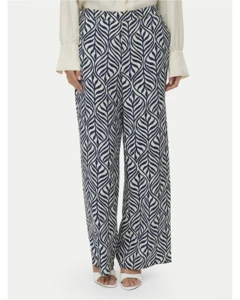 Pantaloni dama,  bleumarin, 83% viscoza, 17% nailon