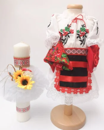 Set Traditional Botez - Costumas fetita Lumanare