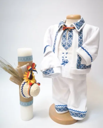 Set Traditional Botez - Costumas baiat Lumanare baiat