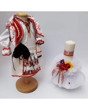 Set Traditional Botez - Costumas fetita Lumanare 6