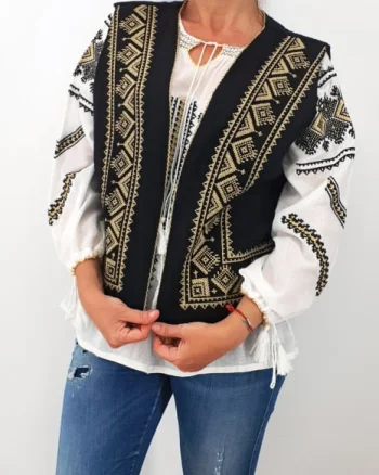 Vesta brodata cu model traditional Alina 5