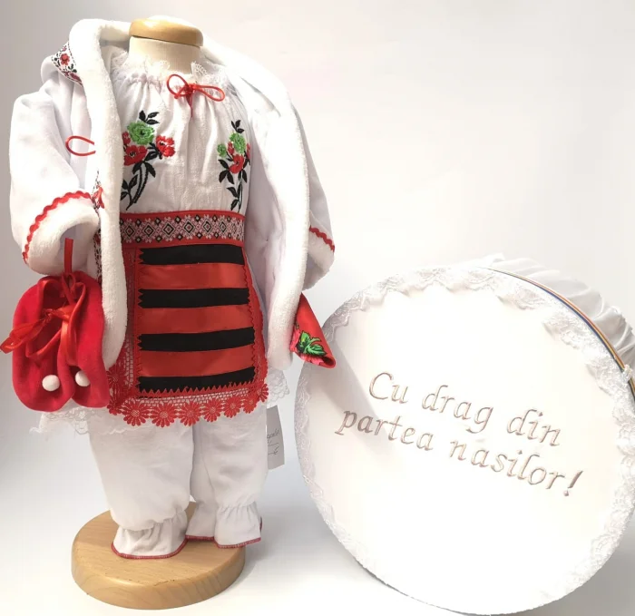 Set Traditional Botez  Fetita - Costumas + Cutie trusou 2